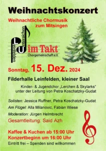 Weihnachtskonzert @ Filderhalle Leinfelden-Echterdingen, kleiner Saal