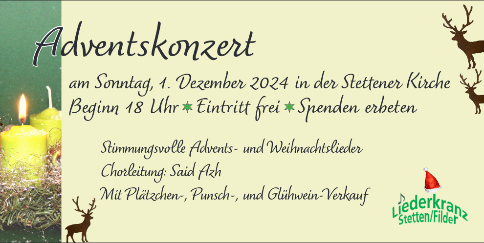 Adventskonzert - Liederkranz Stetten/Filder @ Stettener Kirche