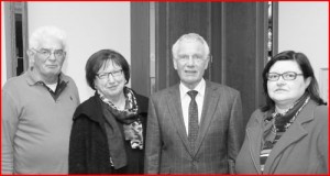 v.l.n.r. Gerd Dittinger (Kassier), Edith Steinhilber (Zweite Vorsitzende), Heinz Illi (Erster Vorsitzender), Elisabeth Julino (Schriftführerin) (Foto: Axel Mössinger) 